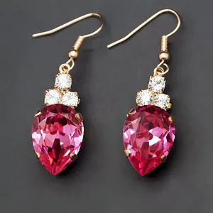 Auskari "Leonora (Rose)" ar Swarovski™ kristāliem