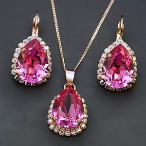 Jewelry Set "Celestial Drop III (Rose)" with Crystals From Swarovski™