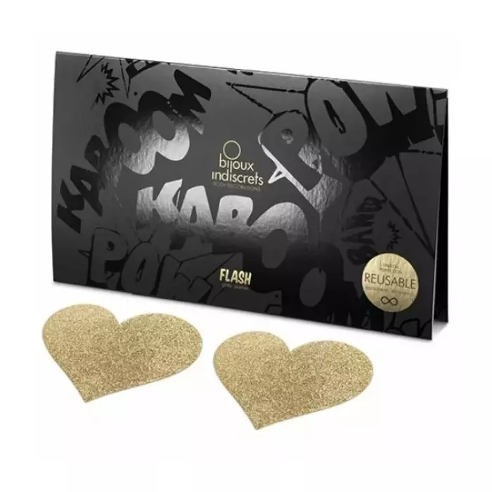 Nipple covers BIJOUX Golden Heart — gold pasties Photo 4