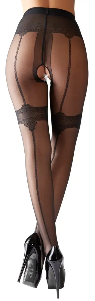 Cottelli Collection Crotchless Tights 2 — crotchless tights Photo 5