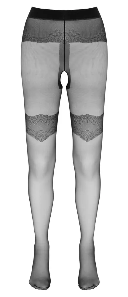 Cottelli Collection Crotchless Tights 2 — crotchless tights Photo 8