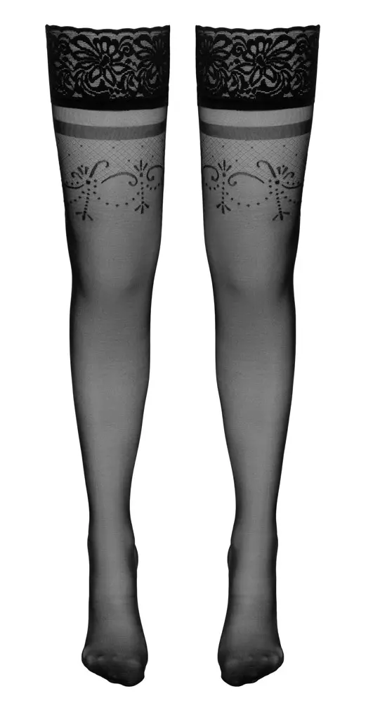 Чулки самодержащие Cottelli Collection — размер 5 Photo 8