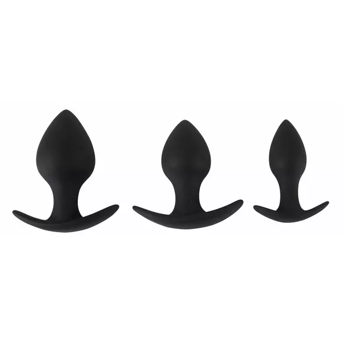 Anālais treniņa komplekts Black Velvets — 3 silikona plugi Photo 2