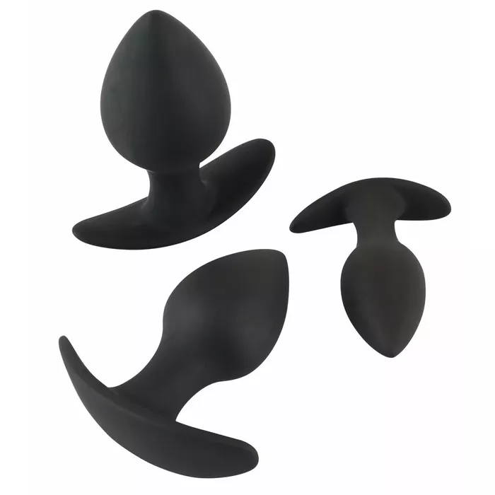 Anālais treniņa komplekts Black Velvets — 3 silikona plugi Photo 3