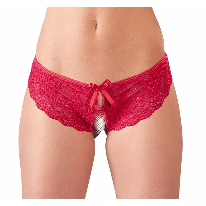 Cottelli Collection кружевные трусики с открытой шаговой частью M Photo 2