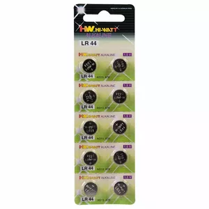Alkaline button cell LR44 1.5V — 10-pack, for watches, toys, calculators