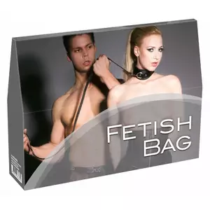 Rotaļu komplekts Fetish Bag — dažādi materiāli, pārsteiguma saturs