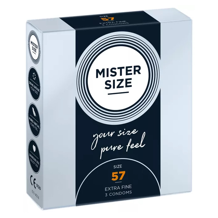 Vīriešu prezervatīvs MISTER SIZE 57, MR5703 Photo 1