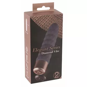 Вибратор You2Toys Elegant Vibrator Diamond Vibe — силикон, водонепроницаемый, 10 режимов вибрации, длина 15 см, Ø 3,3 см, розовый