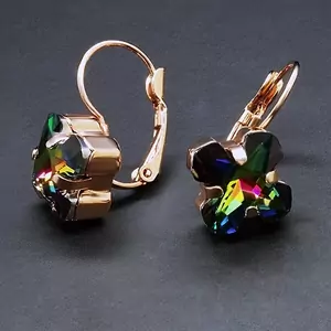 Серьги "Византийский Крест (Vitrail Medium)" с кристаллами Swarovski™