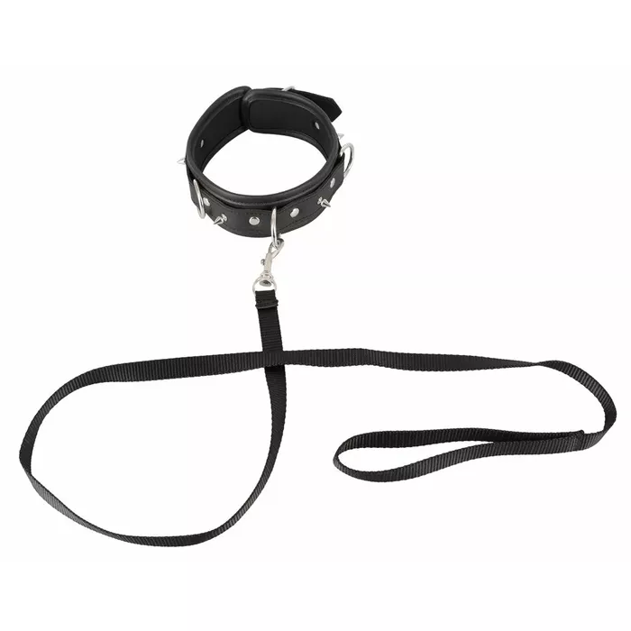 Vegan Fetish Collar — adjustable vegan collar with leash Photo 3