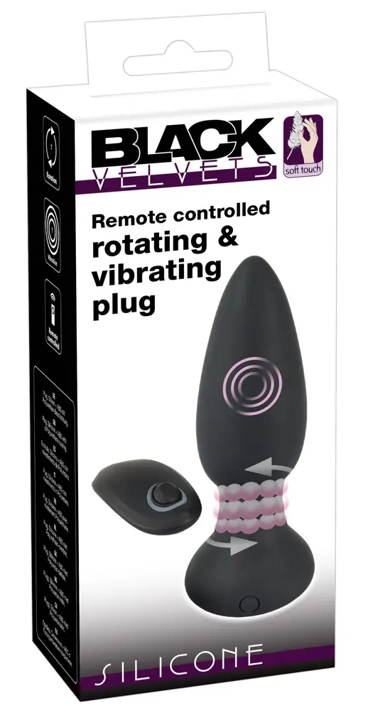 Anālā krūzīte Black Velvets RC Rotating — silikons, 14 cm Photo 8