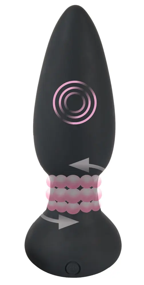 Anālā krūzīte Black Velvets RC Rotating — silikons, 14 cm Photo 10