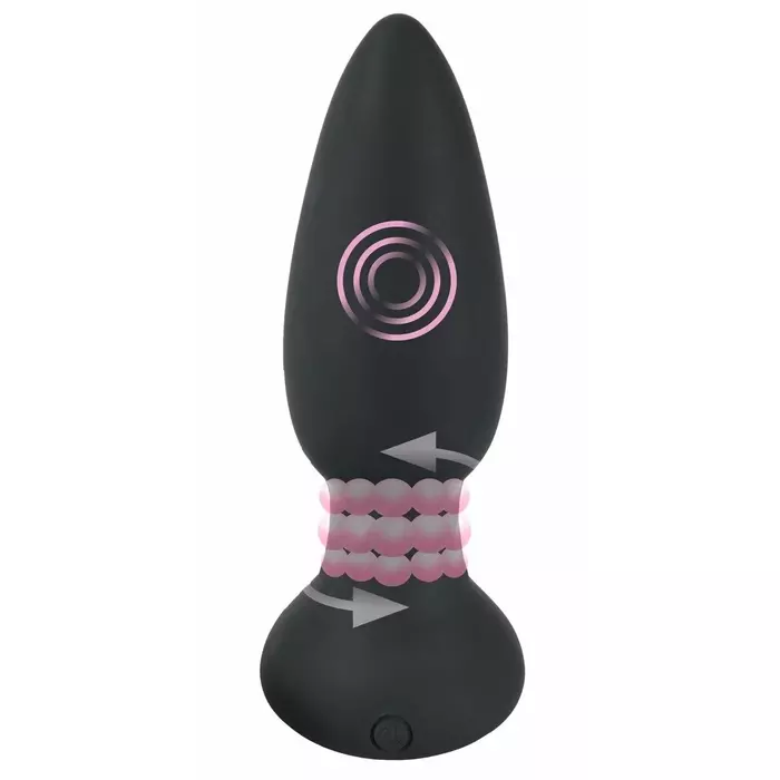 Anālā krūzīte Black Velvets RC Rotating — silikons, 14 cm Photo 3