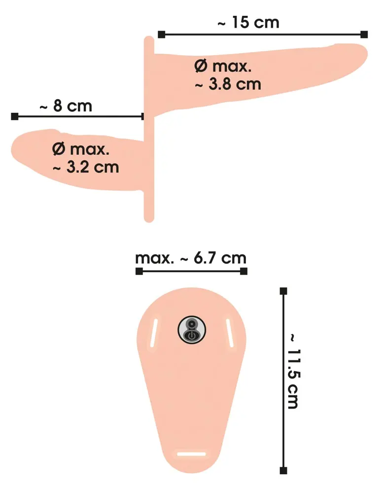 Strap-on double vibrating You2Toys — silicone dual vibrators Photo 20