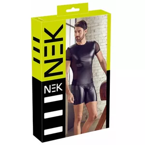 Men's shirt NEK 21614001701, size S — biker style, main 90% polyester/10% spandex, inserts 90% polyamide/10% spandex