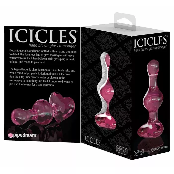 Стеклянный фаллоимитатор icicles No. 75 Pink Photo 6