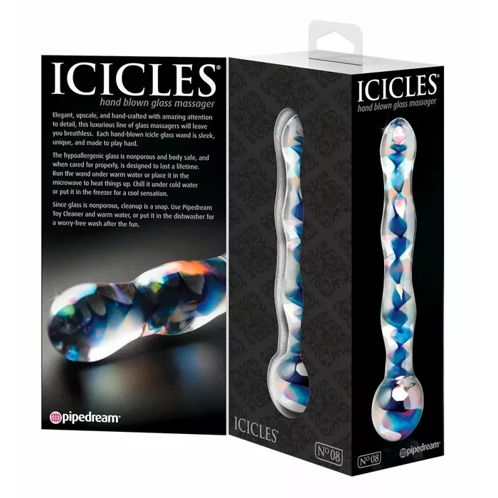 Стеклянный фаллоимитатор icicles No. 8 — icicles Photo 4