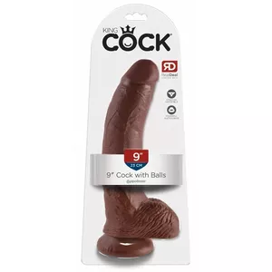 Дилдо King Cock Силиконовое Коричневое