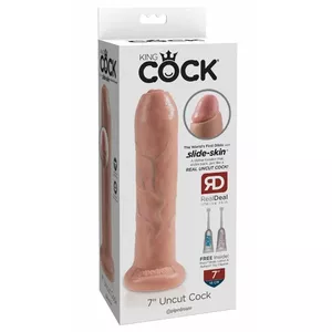 Дилдо King Cock Силикон Flesh 7" Uncut