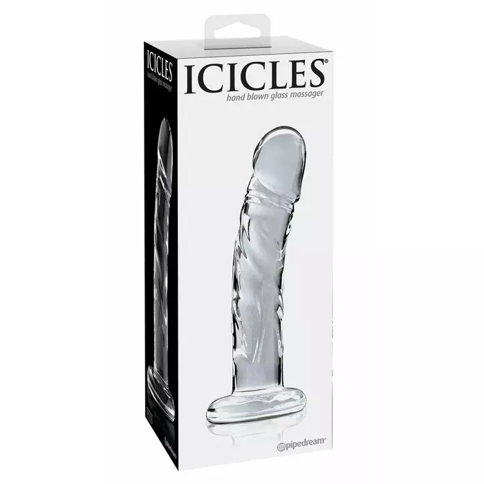 Стеклянный фаллоимитатор icicles No. 62 — 18 см, Ø 3 см Photo 2