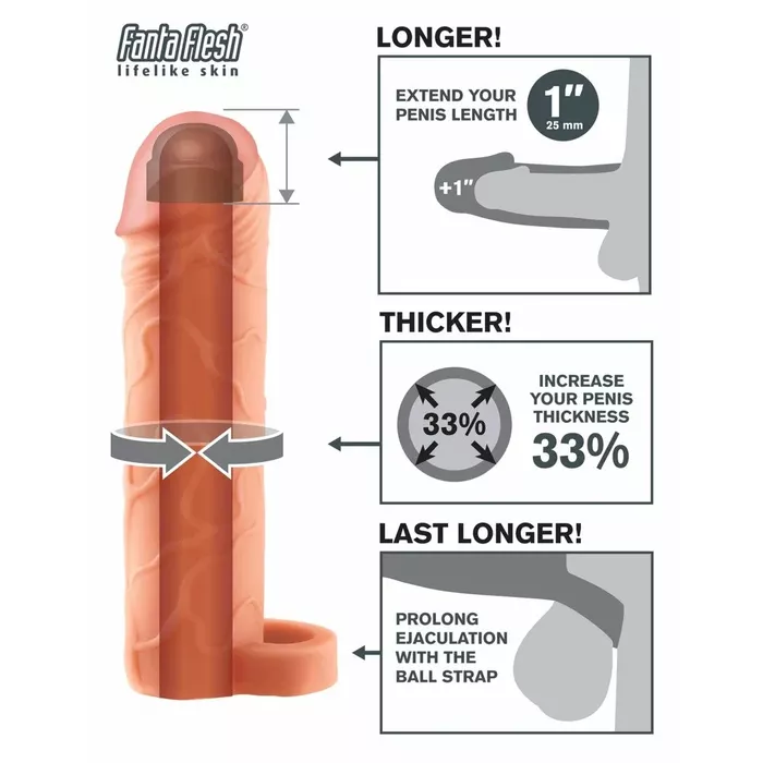 Penis sleeve fantasyx-tensions FXTP 1" Extension Photo 4
