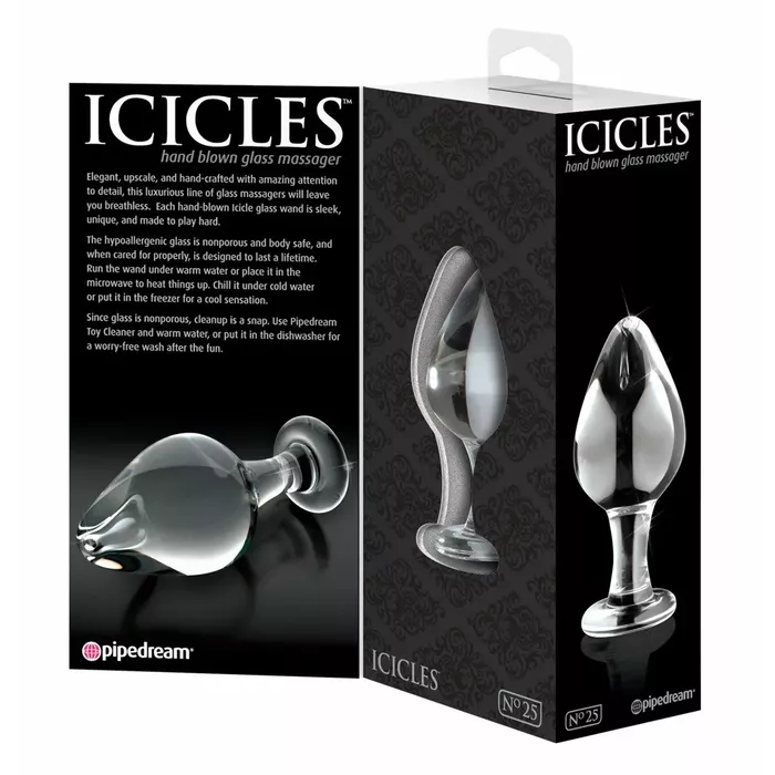 Stikla anālais plug icicles No. 25 — 9xØ4 cm Photo 4