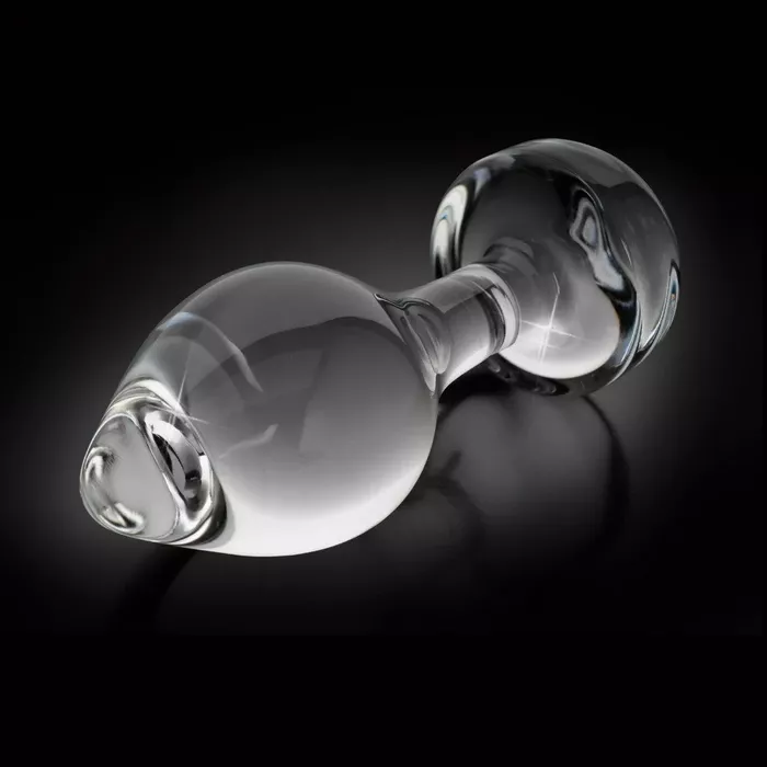 Anal plug icicles No. 44 Clear — glass, 8 cm Photo 3