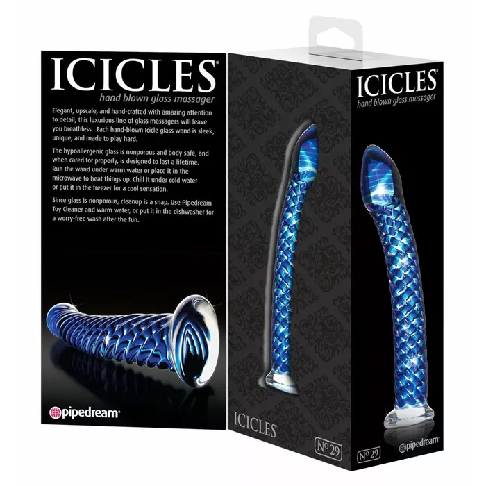 Glass dildo icicles No. 29 Blue — icicles Photo 4