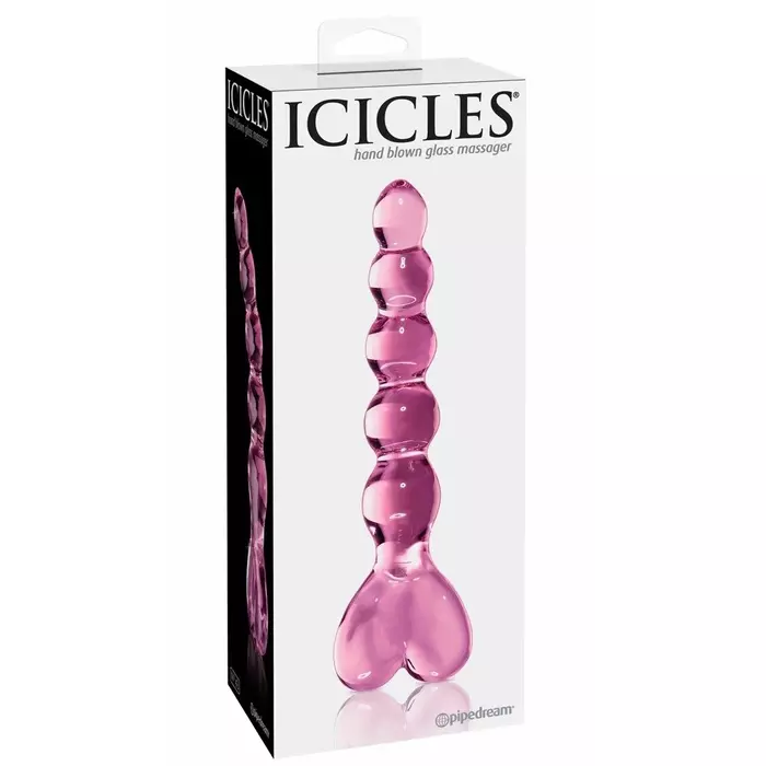 Стеклянный фаллоимитатор icicles No. 43 Pink — 20 см Photo 2
