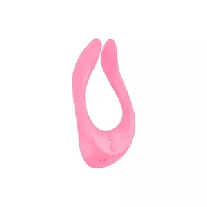 Couple vibrator SATISFYER Partner Multifun 2 — ambidextrous, 130.2 mm length, 70.1 mm width, pink, 82 g