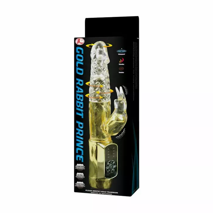 Vibrators BAILE US Rabbit Gold Prince — 23 cm, 3,5 cm Photo 9