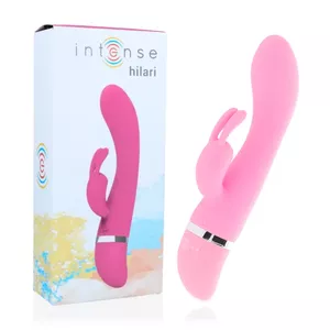 Vibrators INTENSE HILARI — silikons, garums 18.9 cm, diametrs 3.4 cm, rozā