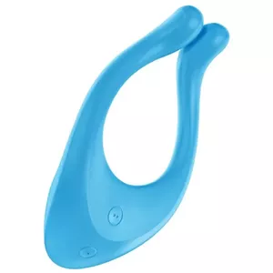 Couple vibrator SATISFYER PARTNER MULTIFUN 1 2020 EDITION — length 130 mm, diameter 6.74 cm, built-in lithium-ion battery, blue