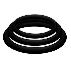 POTENZ PLUS 3 BLACK RINGS SET - S, M, L