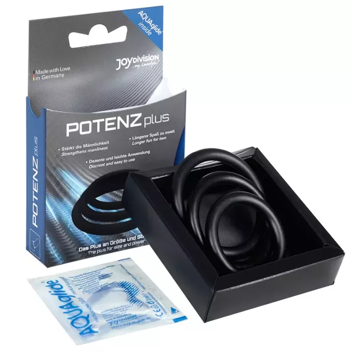 POTENZDUO JOYDIVISION penis ring set — 3 silicone rings Photo 2