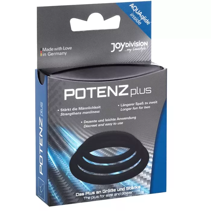 POTENZDUO JOYDIVISION penis ring set — 3 silicone rings Photo 3