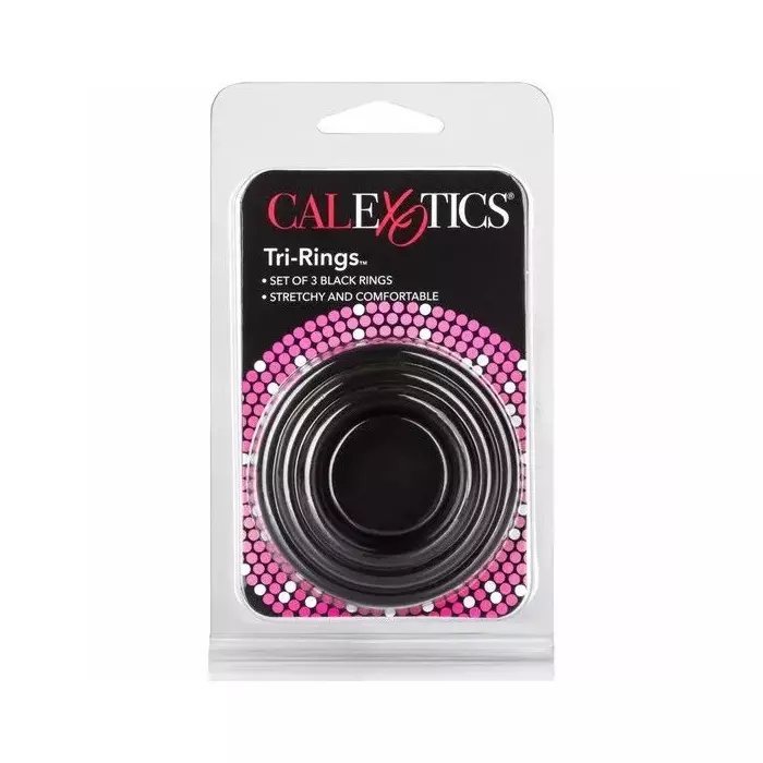 CalExotics TRI-RINGS BLACK silicone triple ring Photo 2