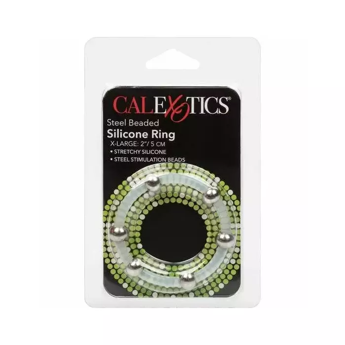 CalExotics STEEL BEADED SILICONE RING XL — silicone 5 cm Photo 2