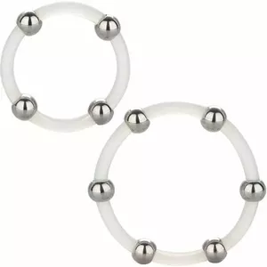 CALEX STEEL BEADED SILICONE RING SET