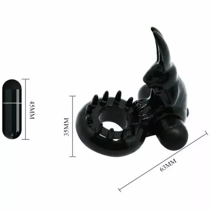 Penis extension BAILE Sweet Ring with rabbit stimulator Photo 6