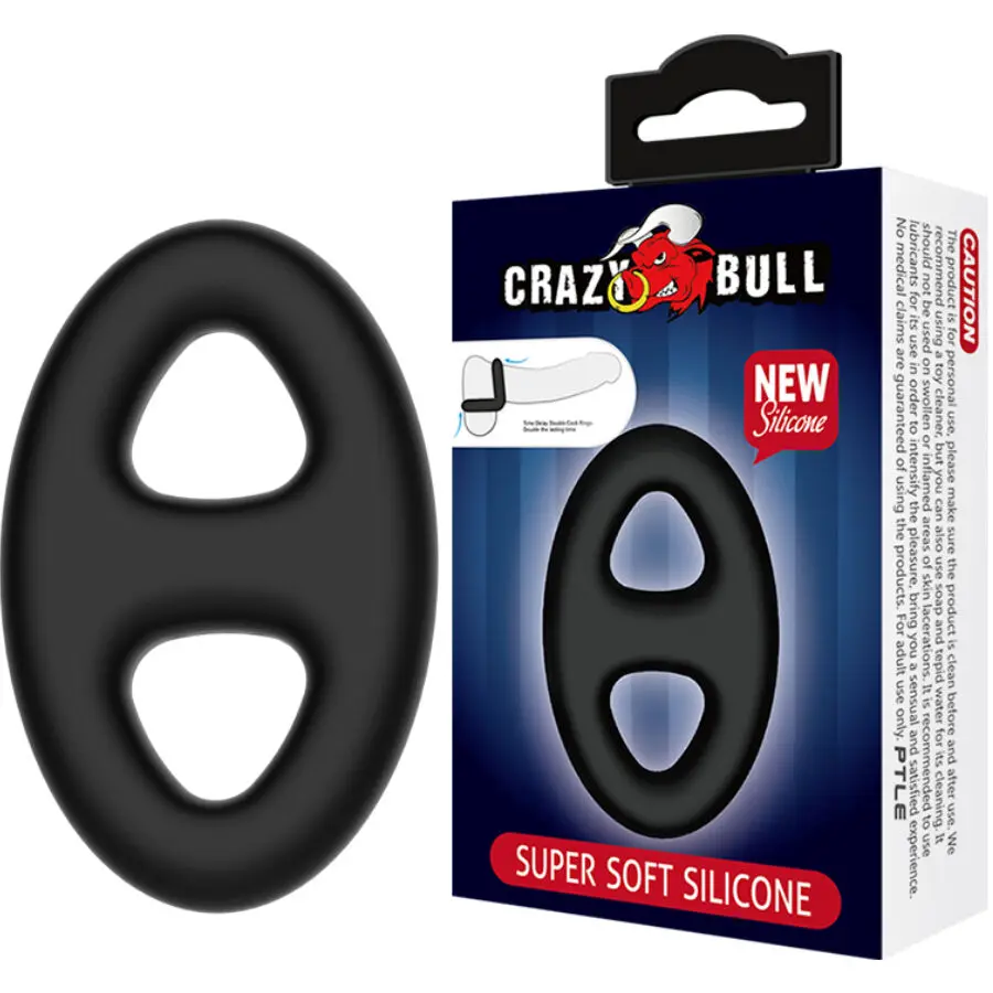 Кольцо для члена crazy bull DOUBLE OVAL SILICONE RING Photo 7