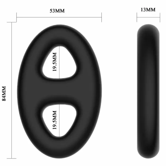 Gredzens dzimumloceklim crazy bull DOUBLE OVAL SILICONE RING Photo 5