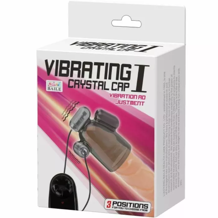 Накладка-мастурбатор BAILE Vibrating Crystal Cap I Photo 5