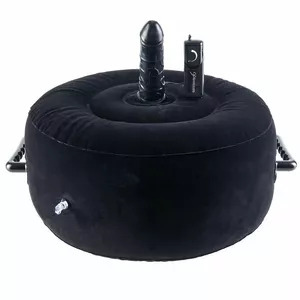 Pūšamā karstā sēdeklis Strap-On Pipedream PVC Melns