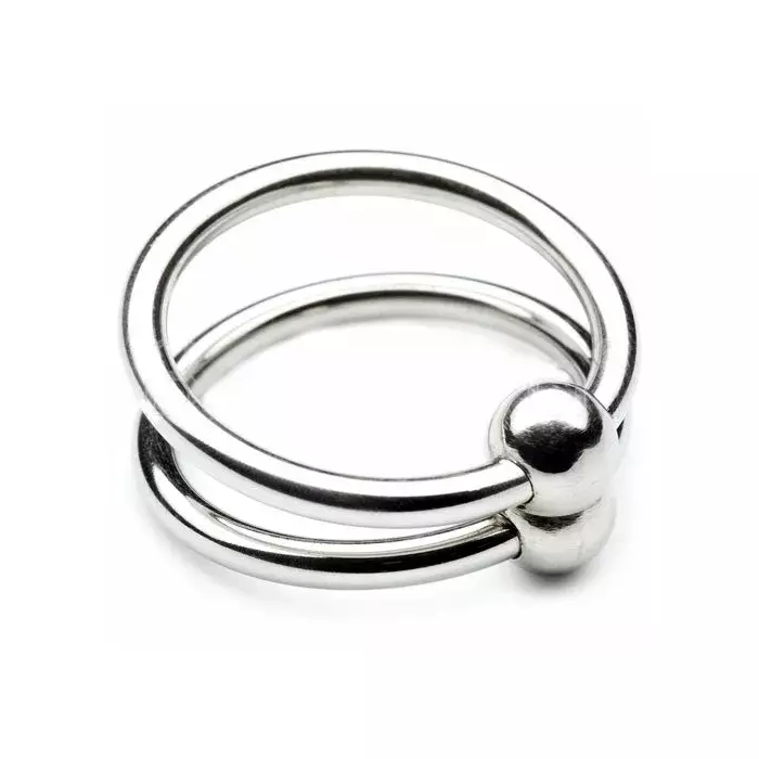Double glans ring metal hard — 28 mm stainless steel Photo 2