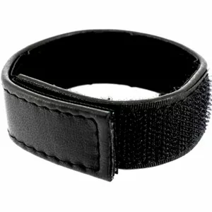 LEATHER BODY  COCK AND BALL STRAP VELCROED ADJUSTABLE - BLACK