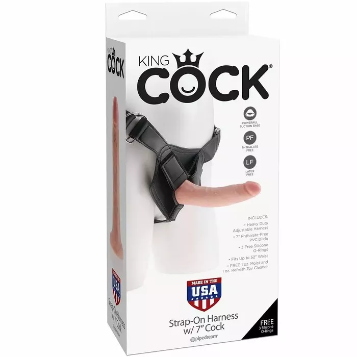 KING COCK strap-on harness with 17.78 cm realistic penis Photo 4