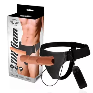 HARNESS ATTRACTION WILLIAN STRAP-ON HOLLOW EXTENDER  VIBRATOR 17 X 4.5 CM