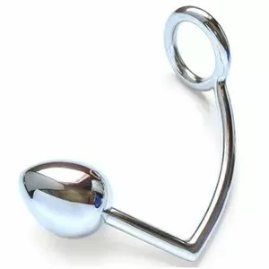 METALHARD COCK RING WITH ANAL BEAD 45MM